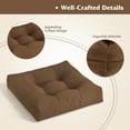thumbnail image 2 of Gymax Set of 6 21'' x 21'' Chair Seat Cushion Pads Patio Brown, 2 of 8