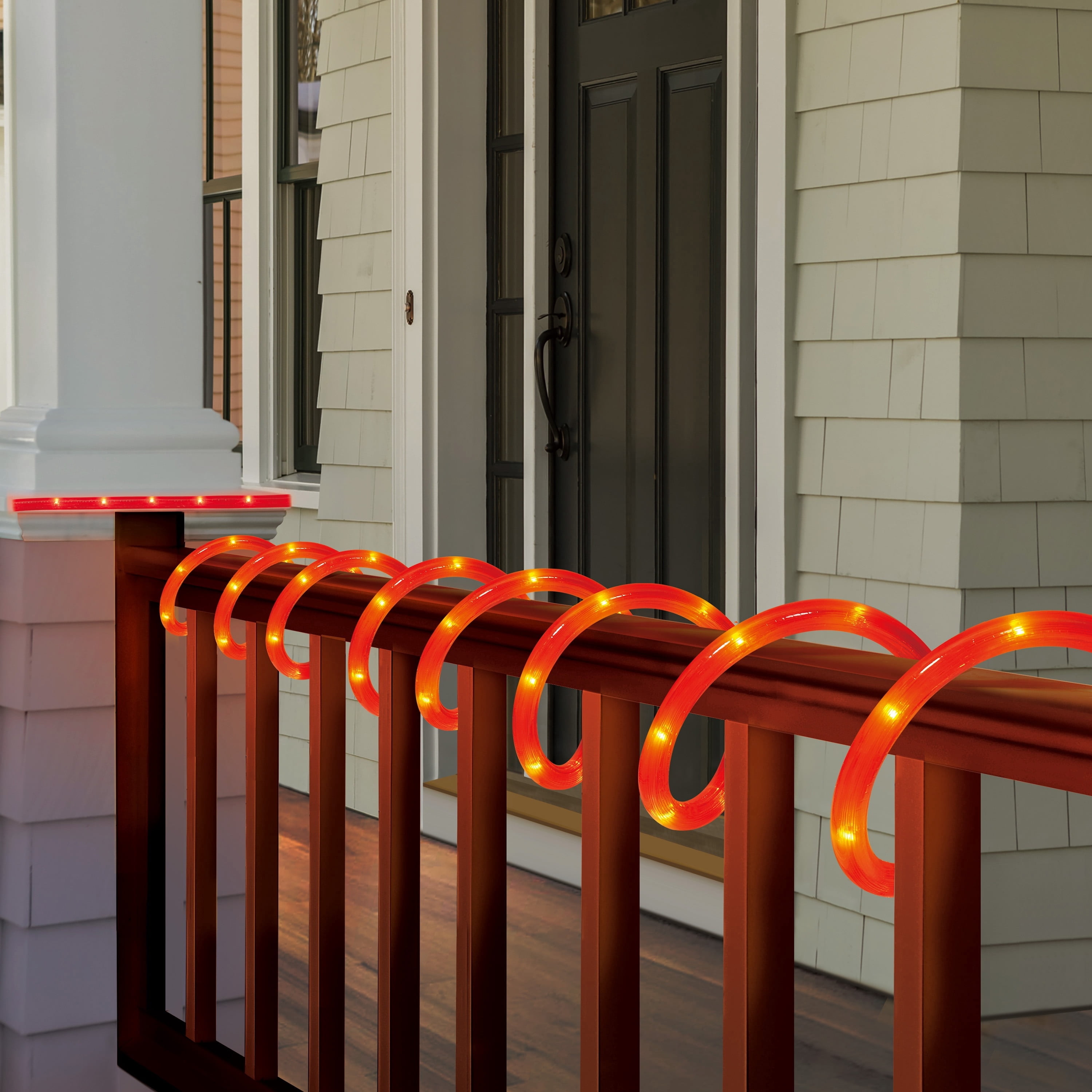 Indoor/Outdoor LED Super Bright Christmas Rope Lights, Red, White Wire, 18', by Holiday Time