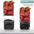thumbnail image 4 of Sorbus Clear Stackable Organizer Bins - Storage Bins for Office, Kitchen, Bathroom, Vanity, and More - Cosmetics, Office Supplies, and Crafts Storage with Handles for Countertops & Drawers (4 Pack), 4 of 4