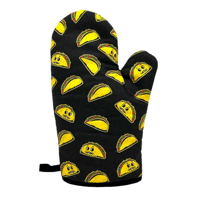 Fitness Taco Funny Kitchen Apron and Oven Mitts Humorous Gym Graphic  Novelty Cooking Accessories (Oven Mitt) 