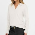 thumbnail image 5 of Women's V Neck Long Sleeve Sweater Lightweight Fashion Casual Knit Pullover, 5 of 9
