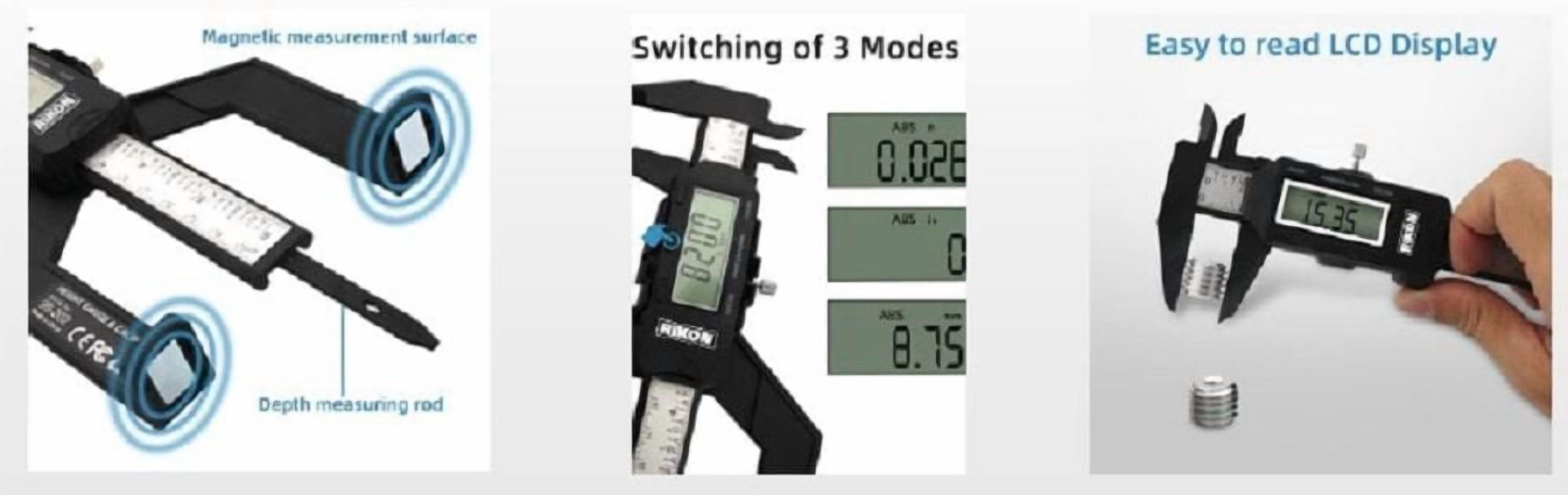Rikon Digital Blade And Bit Height Gauge And Caliper With Lcd Display