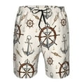 thumbnail image 4 of Kll Anchor With Rope Men'S Casual Summer Beach Shorts Hawaiian Shorts With Pockets-X-Large, 4 of 9