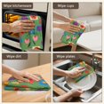 thumbnail image 5 of 2 Pcs Pioneer Flower Floral Print Pattern Kitchen Towels, Funny Microfiber Dish Towel Set, 18" X 26" Tea Towels, 5 of 6