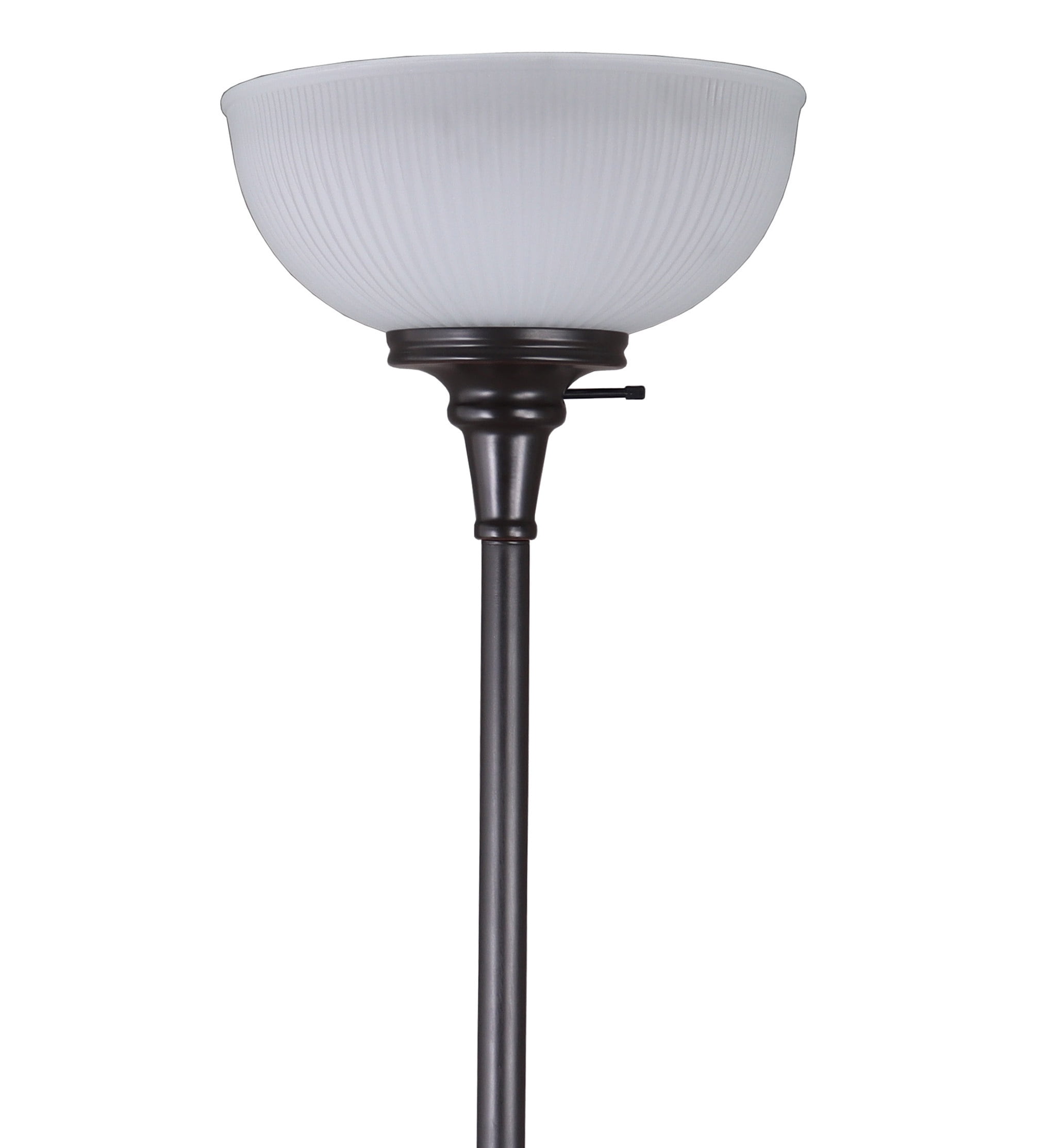 Better Homes & Gardens 71-Inch Oil Rubbed Bronze Floor Lamp with Frosted Glass Shade