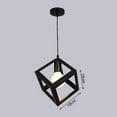 thumbnail image 2 of Hanging Light Illumination  Practical Bedroom Square Chandelier Lamp Bulb Holder, 2 of 5