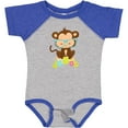 thumbnail image 3 of Inktastic Cute Monkey With Eyeglasses, Colorful Flowers Boys or Girls Baby Bodysuit, 3 of 5