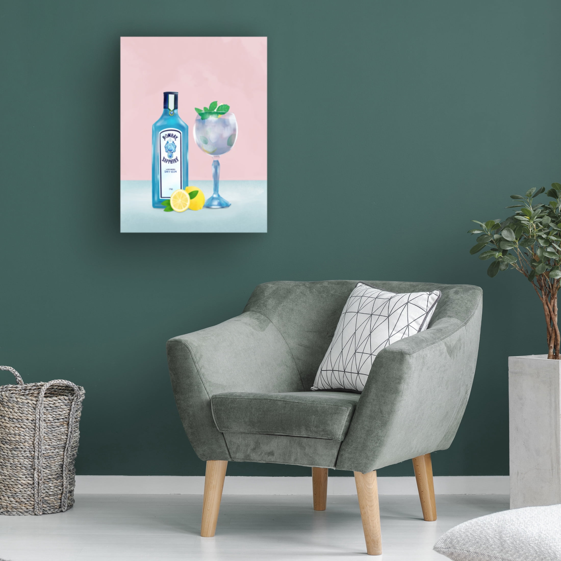 Trademark Fine Art Petra Lizde  Gin Cocktail Canvas Wall Art