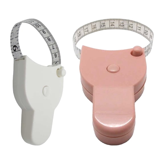 Gadgetime USA Body Measuring Tape Set (Pack of 2) - Telescopic Measuring Tool - Sele Retractable Cute Tape Measure for Waist & Body Measurement, Sewing, Tailor, Craft, DIY, Knitting, Fitness C40