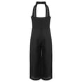 thumbnail image 4 of YEAHDOR Kids Girls Chiffon Sleeveless Jumpsuit Romper Casual Sleeveless High Waist Wide-Legged Bodysuit Black 10, 4 of 7