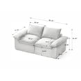 thumbnail image 6 of Leumius 80" Cloud Sofa,Modular Boneless Couches for Living Room, 3 Seater Modern Lounge Couch, No Assembly Required,White, 6 of 6