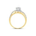thumbnail image 3 of 10kt Yellow Gold Round Diamond Solitaire Swirl Bridal Wedding Engagement Ring 1/5 Cttw, 3 of 4