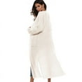 thumbnail image 3 of New European Women Long Cardigan Plus Size Thick Kimono Long Sleeve Sweater Loose Asymmetrical Hem Women Outerwear, 3 of 10