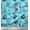 Arctic Blue, variant on Soimoi Brown Cotton Duck Fabric Floral, American Robin Bird Print Sewing Fabric BTY 42 Inch Wide