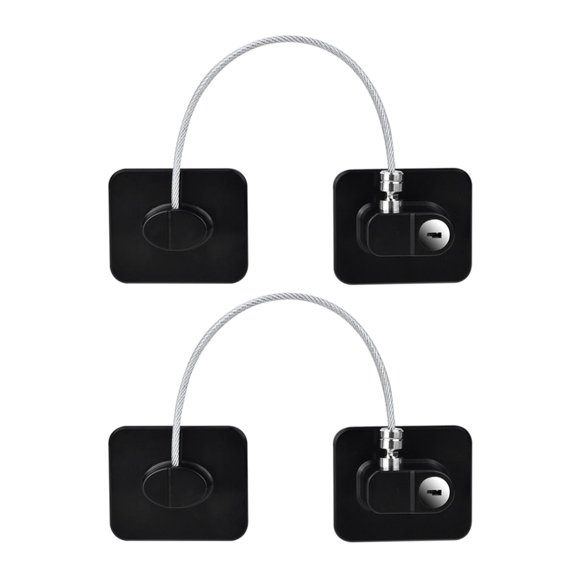 2PC Fridge Lock Refrigerator Lock With Keys Freezer Lock Child Cabinet Lock With Adhesive
