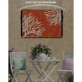 thumbnail image 6 of Outdoor TV Cover 60 to 65 Inch Weatherproof, Nautical Coastal Waterproof TV Screen Protector for Outside Decor with Zipper and Pocket 58"L x 37"H , Ocean Coral Print Orange White, 6 of 7