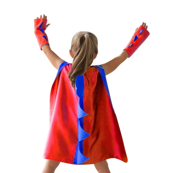 Disfraz de Dragón TBKOMH Capa y Guantes de Dinosaurio Color Verde