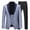 Blue, variant on AZoiNM Men's Slim Fit Floral Suit Set Three Piece Wedding 2 Button Notch Lapel Blazer Vest Pants