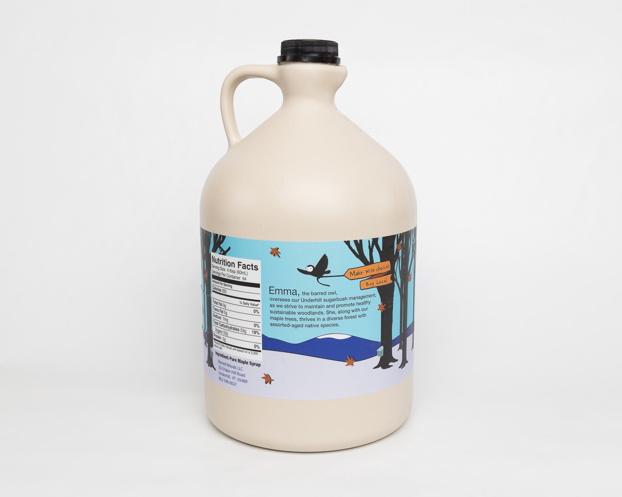 One Gallon (128 oz) Dark Vermont Organic Maple Syrup - Grade A Dark Robust (Former Grade B)