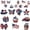 4th of July Decorations - 36 Pcs, variant on 12 Pcs 4th of July Patriotic Ornaments for Tree Wooden Memorial Day Decorations, 2D Red White Blue Hanging Ornament America Star Gnome Wood Cutout Independence Day Decor for Home Tree