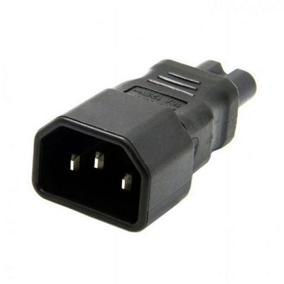 FVH Standard Molded IEC 320 C14 Socket to IEC C7 Plug AC Power Adapter Set UL Approved