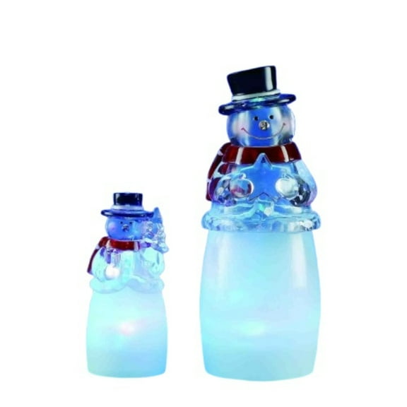 Icy Giftware LED Lighted Frosty Snowman and Son Christmas Figures - 6.75" - Set of 4