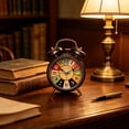 thumbnail image 5 of Vintage Twin Bell Alarm Clock Silent Non Ticking Metal Desk Clock Loud Alarm Bedroom Office Decor, 5 of 6