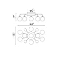 thumbnail image 5 of CWI Lighting Element 9 Light Contemporary Metal Flush Mount in Sun Gold, 5 of 6