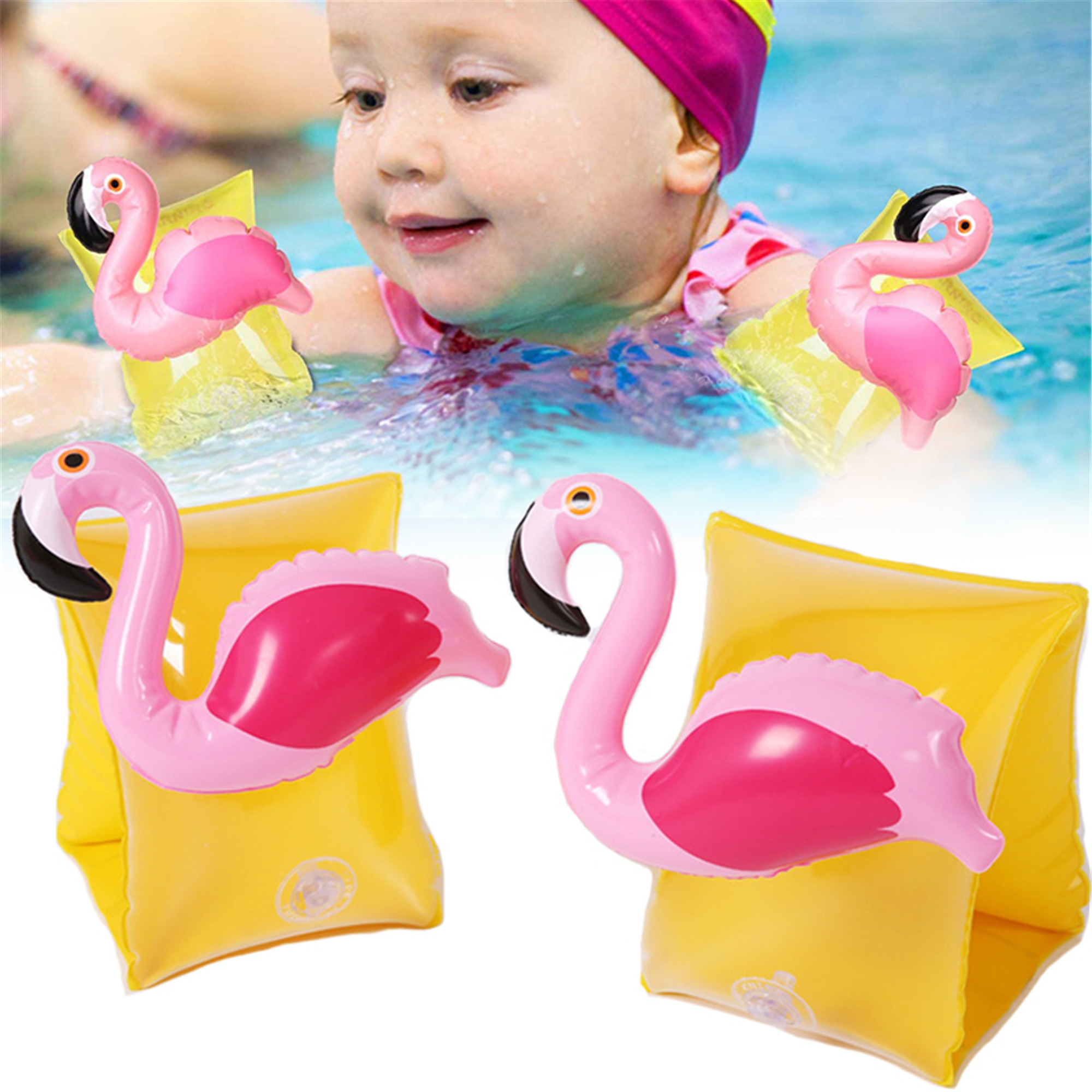Elbourn 1 Pair Toddlers Arm Floaties Children Inflatable Swim Arm