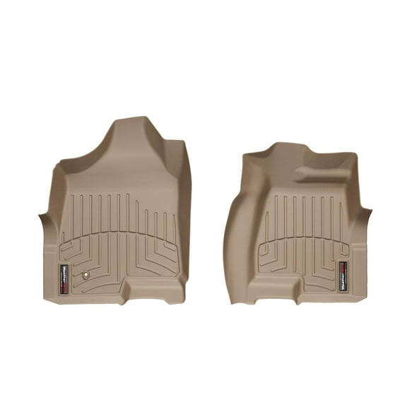 WeatherTech Custom Fit FloorLiners compatible with 2003-2010 Hummer H2 - 1st Row (Driver & Passenger), Tan