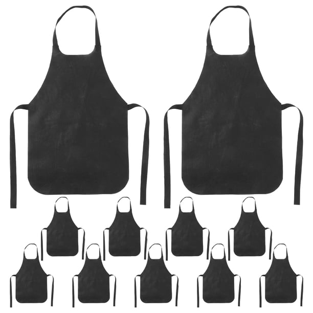 11 delantales desechables unisex de tela no tejida gruesa, resistente al aceite y antimanchas, ideales para cocinar y pintar.