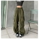 thumbnail image 2 of Pantalones anchos de cintura alta para mujer Y2K con 4 bolsillos, 2 of 7