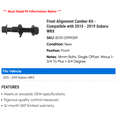thumbnail image 2 of Front Alignment Camber Kit - Compatible with 2015 - 2019 Subaru WRX 2016 2017 2018, 2 of 2
