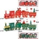 thumbnail image 2 of 2 Piezas Decoración De Tren De Navidad Mini Tren De Navidad Ferrocarril De Madera Decoración De Navidad Decoración De Mesa De Fiesta De Navidad Decoración De Renos De Árbol De Navidad Verde, 2 of 7