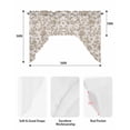 thumbnail image 6 of Farmhouse Khaki Kitchen Swag Valance for Window,Rod Pocket Short Kitchen Curtains&nbsp;36 Inch Length,Vintage Flower Leaf Botanical Plant Swag Topper Small Window Treatment for Cafe Bathroom Bedroom, 6 of 6