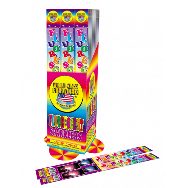 10 Pack 4pc Flourescent Sparklers 14"
