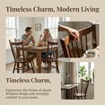 thumbnail image 5 of Guyou Windsor Dining Chair Set of 4, Farmhouse Solid Wood Kitchen Chairs with Spindle High Back, Mid Century Armless Dining Side Chairs for Dining Rooms Restaurant, Walnut, 5 of 10
