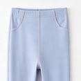 thumbnail image 4 of WQNVRNR Girls Stretchy Leggings Fall Comfortable Slim Fit Elastic Waist Casual Pants Light Blue 13 Years, 4 of 6