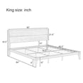 thumbnail image 4 of Euroco Mid-Century King Size Platform Bed, Bamboo Wood Bed for Bedroom, Brown, 4 of 10