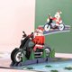 thumbnail image 2 of Tarjetas de Felicitación estereoscópicas de Navidad, tarjeta 3D de bendición de vacaciones, motocicleta de Navidad, invitación de boda personalizada de anciano, 2 of 4
