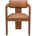 thumbnail image 4 of Meridian Furniture Brenda Cognac Vegan Leather Dining Chair (Set of 2), 4 of 7