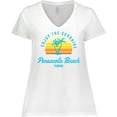 thumbnail image 3 of Inktastic Summer Enjoy the Sunshine Pensacola Beach Florida in Blue Women's Plus Size V-Neck T-Shirt, 3 of 5