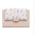 thumbnail image 2 of Small Wallets for Women, Leather Walle, New Large Capacit Foldable Floral Purse with Zipper for Storing Banknotes, Coins and Various Credit Cards, Pink, 2 of 7