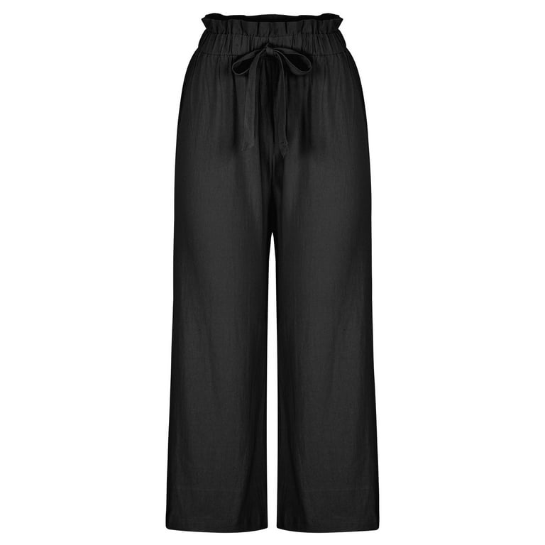 Black Pleated Pants, 100% Cotton Pants, Flare Pants, Wide Leg Pants, High  Waisted Trousers, Minimalist Pants, Women's Summer Clothing 