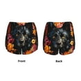 thumbnail image 3 of Salouo Colorful Floral Black Dog Print Women's 2 in 1 Running Shorts Double-Layer Shorts Athletic Workout Gym Yoga Shorts Running Shorts for Women-Medium, 3 of 7