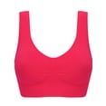thumbnail image 1 of Ame Women's Large Size Seamless Sports Bra With Chest Pad Adjustment Type Without Steel Ring Comfort Lightly Lined V Neck Bralette, 1 of 3