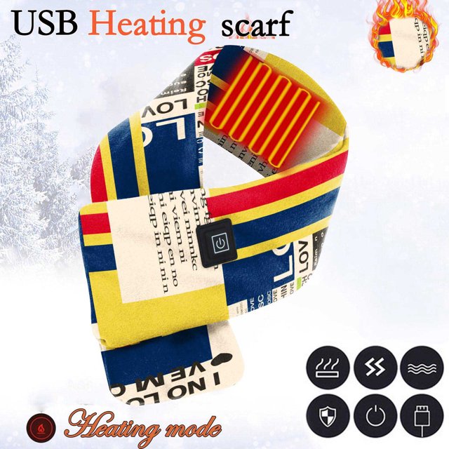 Womens' Hearting Warming Scarf FashionableSmart Mobile Power USB Charging Neck And Shoulder Winter Cold Protection And Warm Heating Men And Women Scarf