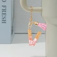 thumbnail image 2 of Tnobhg Cup Chain Shiny Glitter Sequins Initial Shape Pendant Tumbler Charm Resin Initials Keychain with Tassel Decor Bag Accessories, 2 of 7