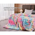 thumbnail image 4 of H&D Pink Faux Rabbit Fur Throw, 15" x 12", 4 of 10