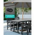 thumbnail image 5 of 7-Piece All-Weather HDPE Patio Dining Set for 6 with Umbrella Hole (Gray), 5 of 10